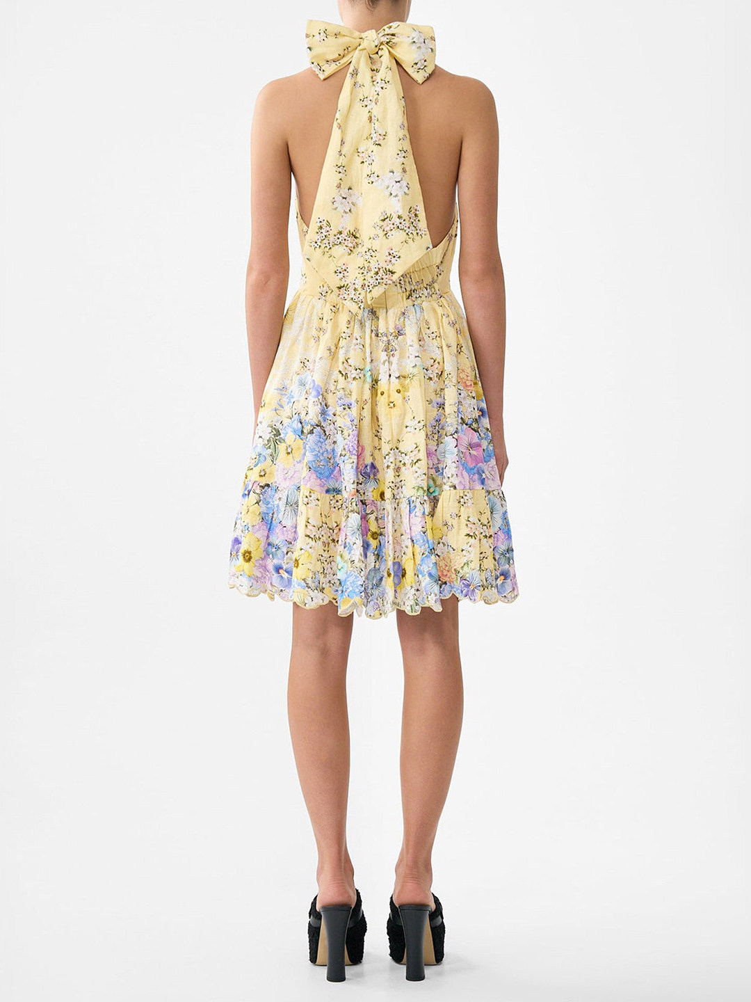 Летнее платье в стиле отпуска  – обзор и цена Embroidery Yellow Dress