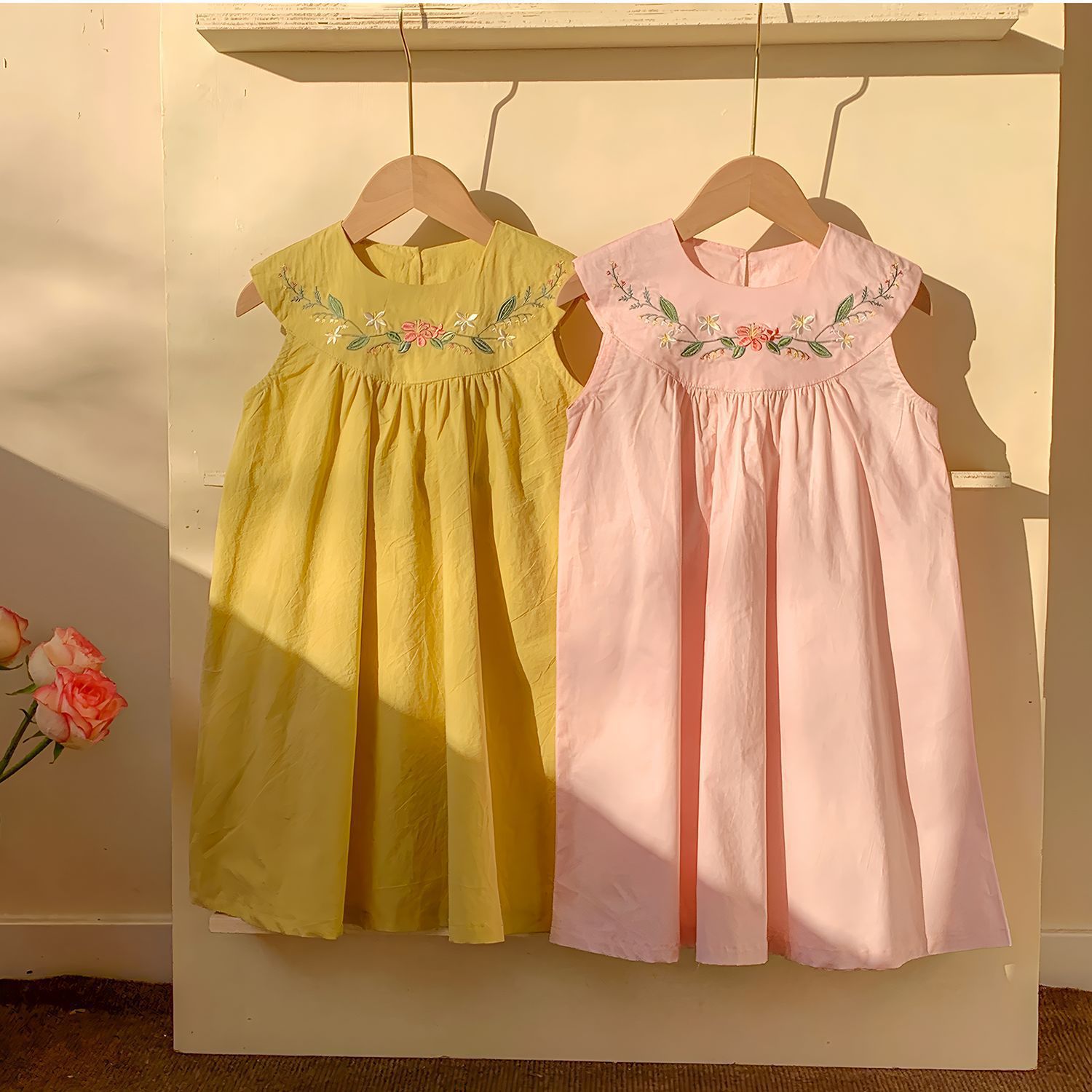 Новые летние повседневные плат – обзор и цена Embroidery Yellow Dress